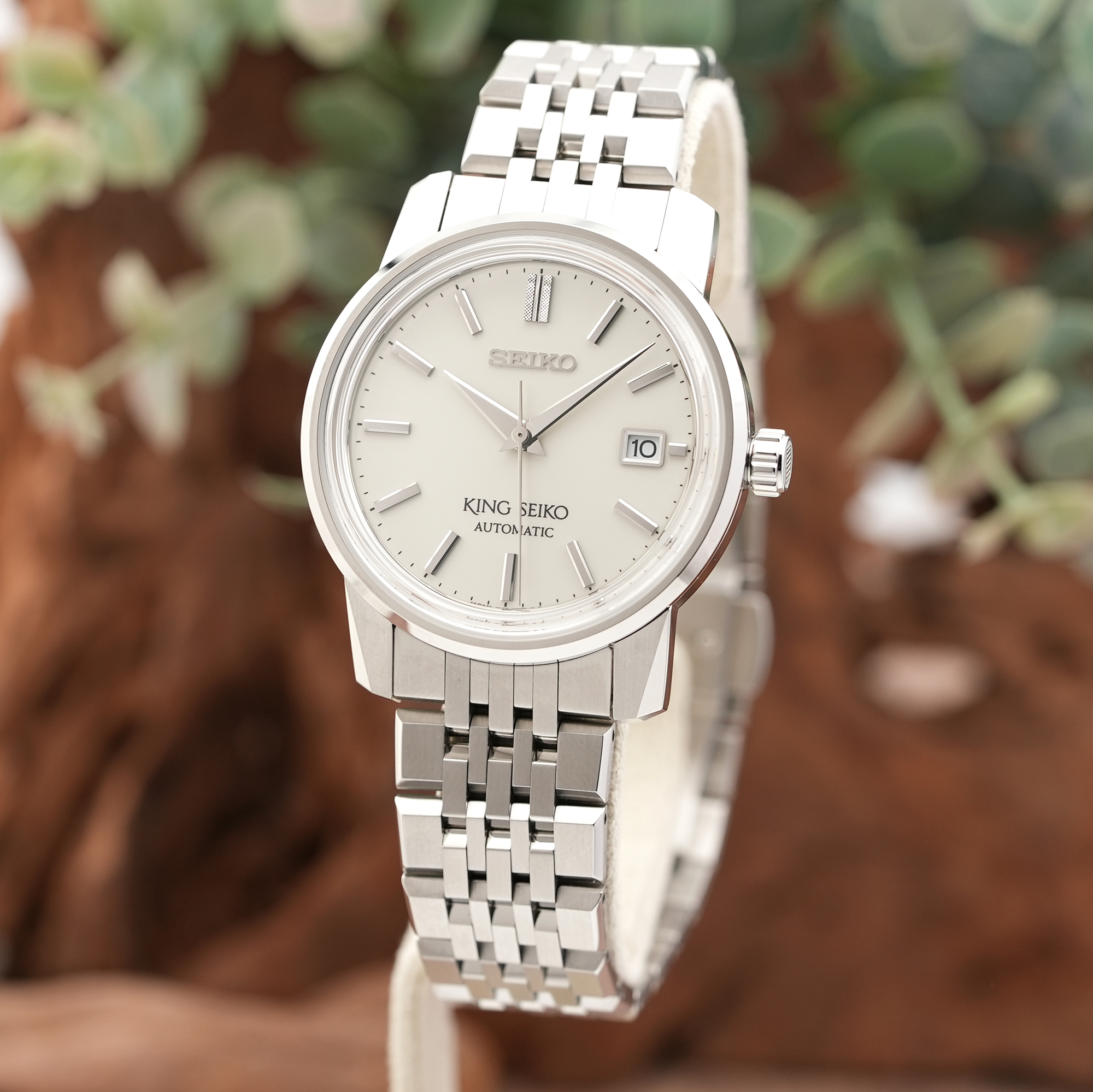 セイコーキングクォーツ 08系 梨地ホワイトKQブレス 上美品 中古)SEIKO セイコー キングセイコー KSK SDKA005（商品ID
