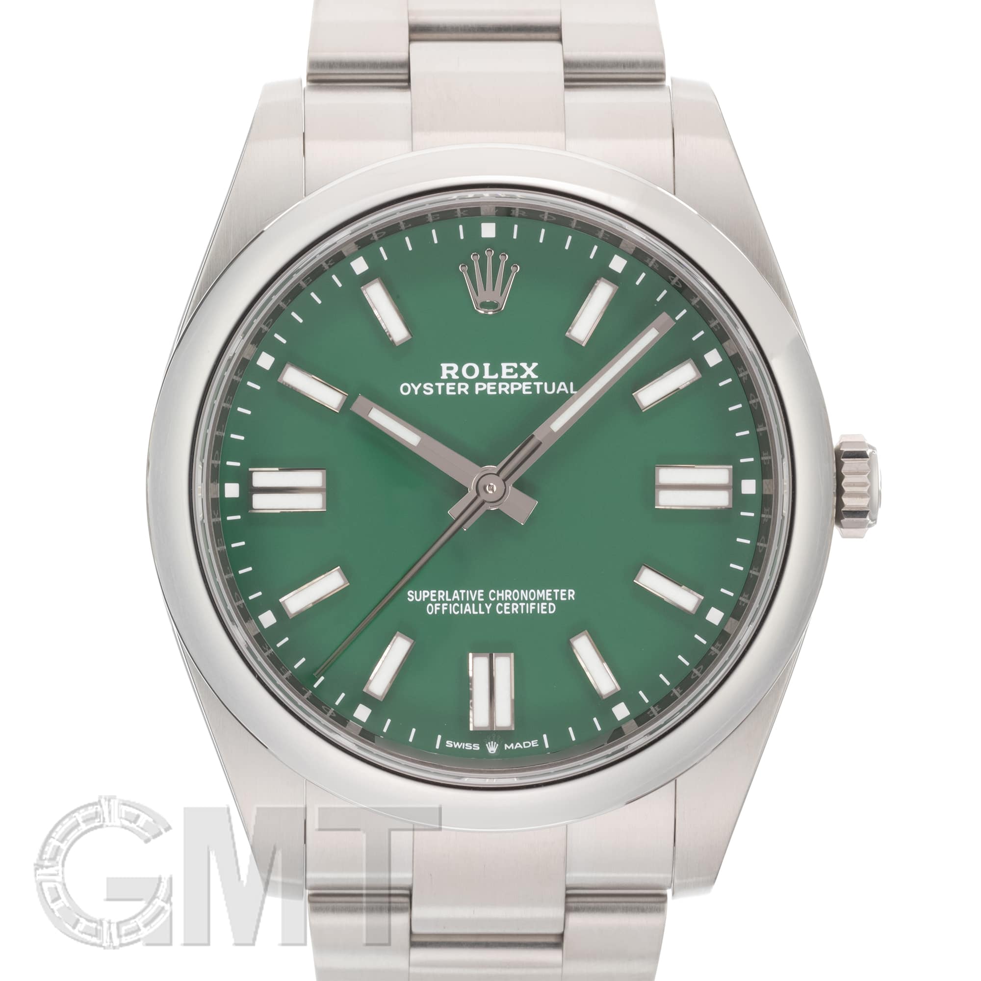 中古)ROLEX ロレックス オイスターパーペチュアル 41 124300 グリーン