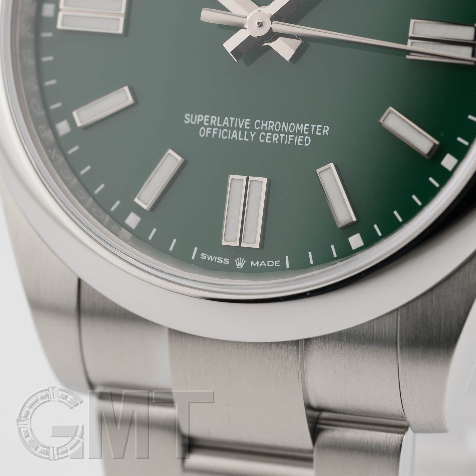 ROLEX ロレックス　オイスター時計用緑色空箱 中古)ROLEX ロレックス オイスターパーペチュアル 41 124300 グリーン