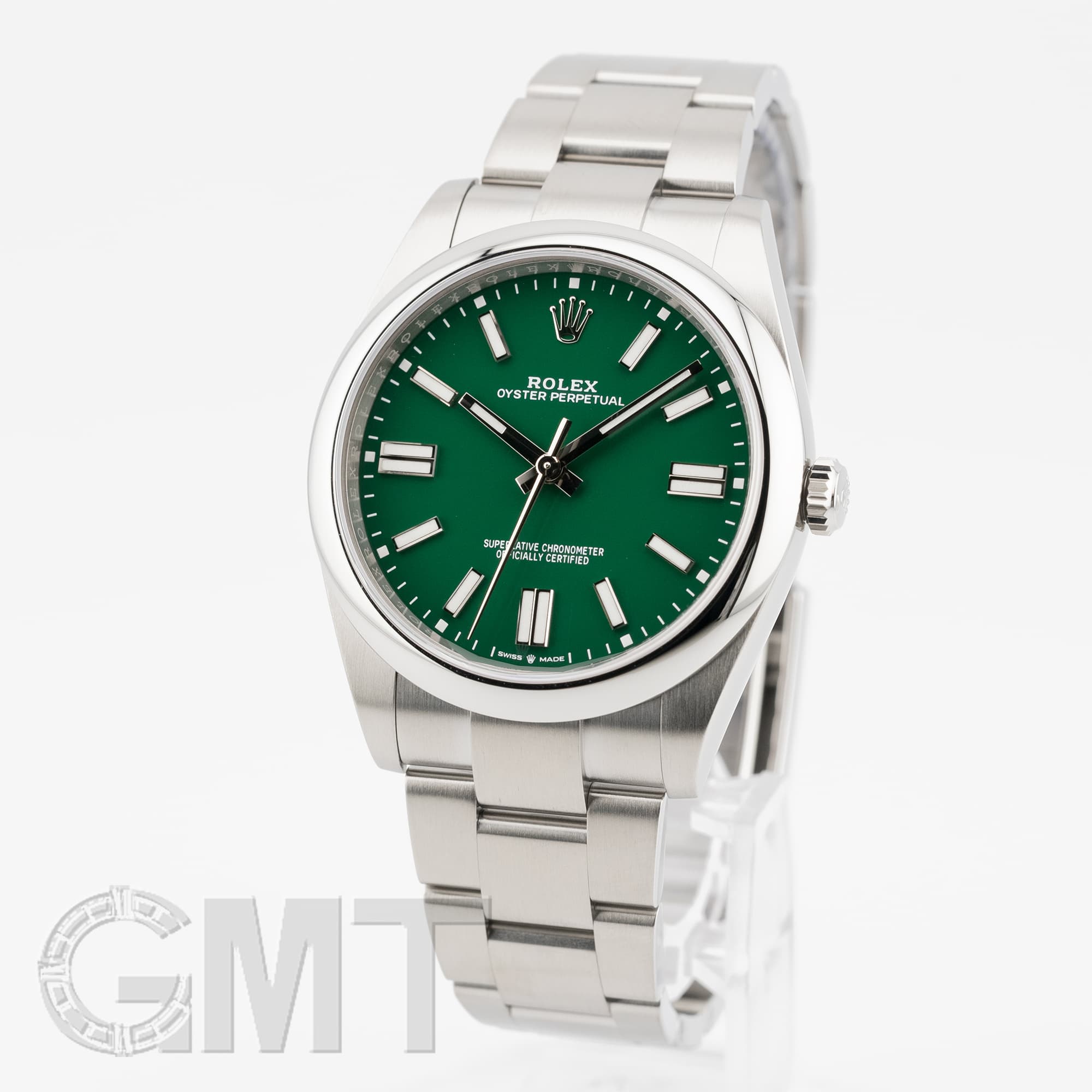 中古)ROLEX ロレックス オイスターパーペチュアル 41 124300 グリーン