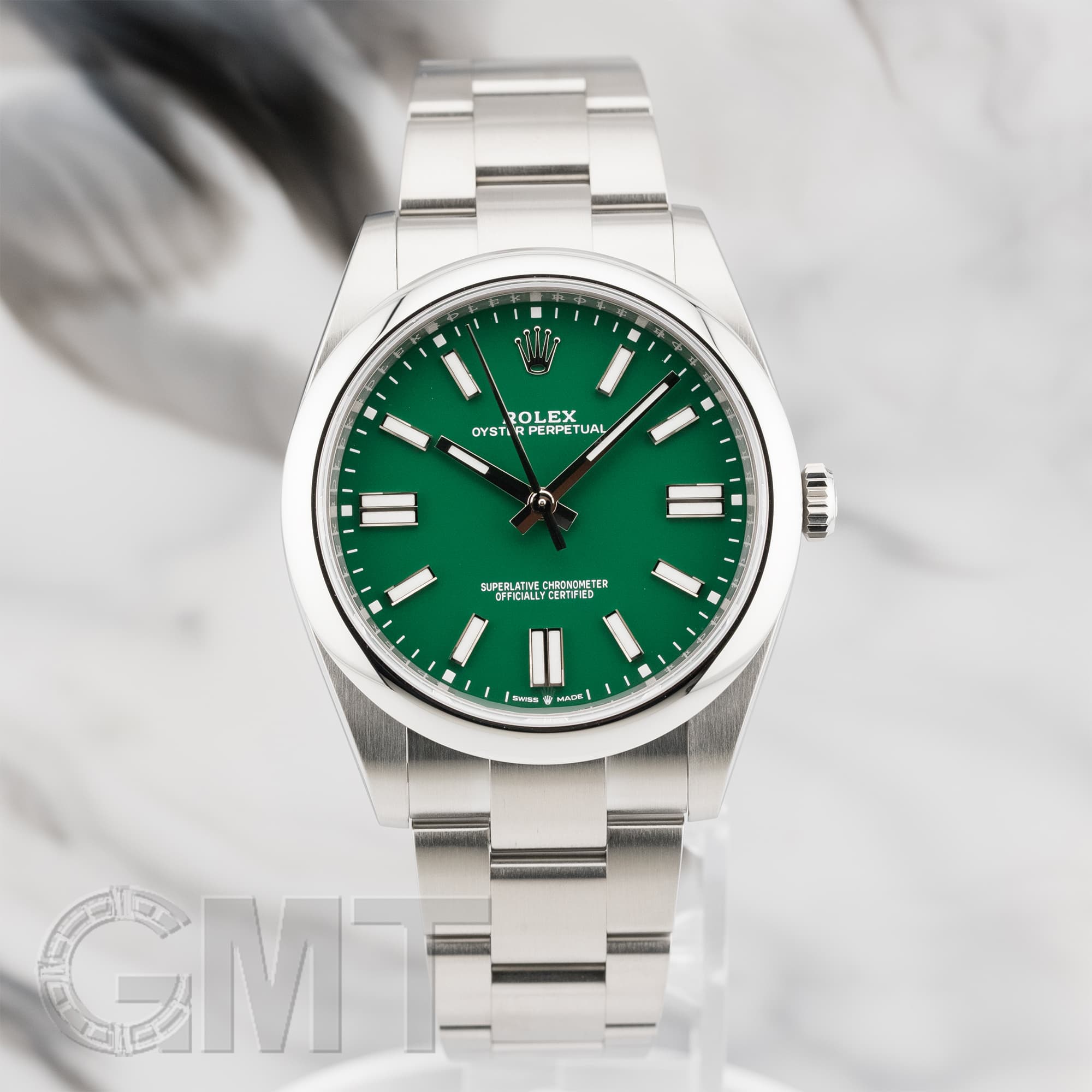 中古)ROLEX ロレックス オイスターパーペチュアル 41 124300 グリーン