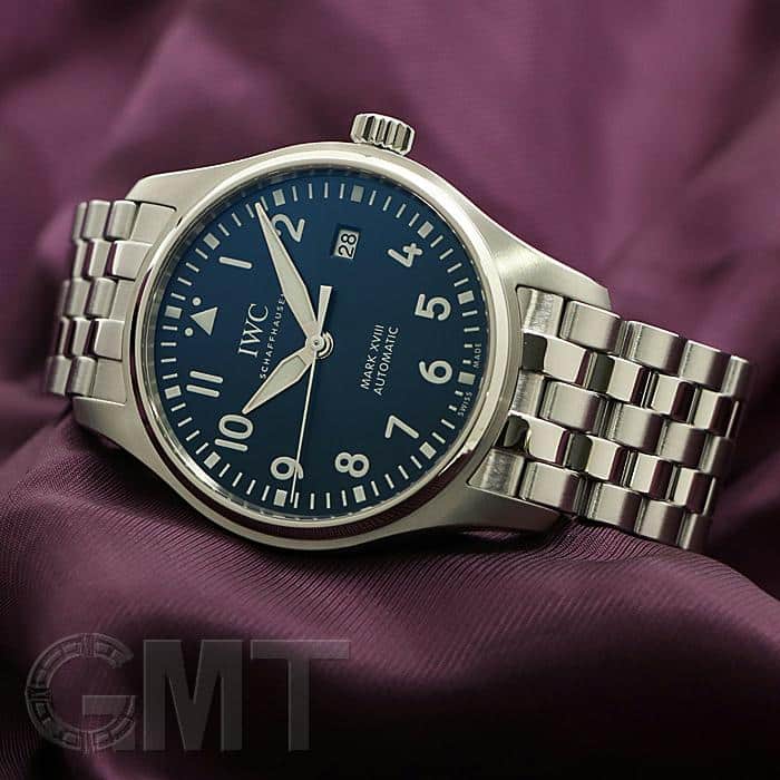 【IWC/インターナショナルウォッチカンパニー】 IW327004 パイロットウォッチ マーク18 プティプランス 腕時計 ステンレススチール/レザー 自動巻き/オートマ 紺 メンズ【中古】【真子質店】【BL】【MaKDx】 IWC マークXVIII マーク18 プティ・プランス IW327004 ブルー メンズ