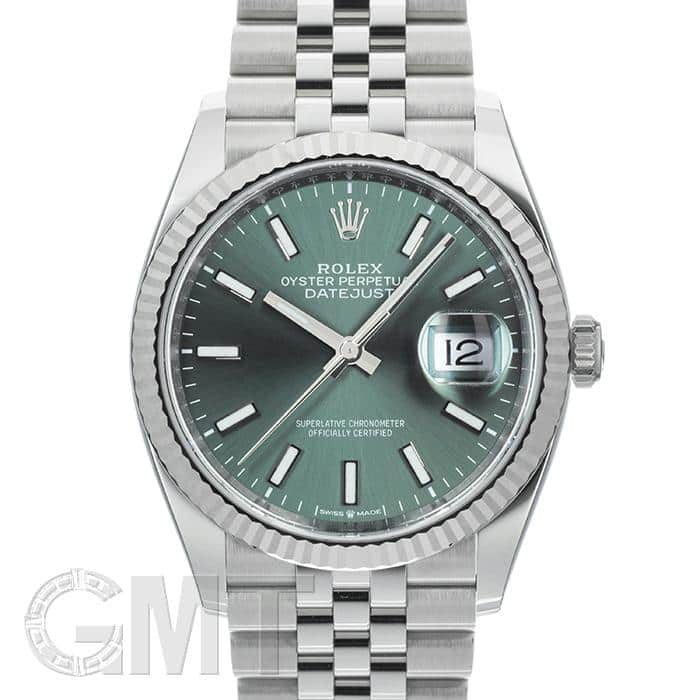 中古)ROLEX ロレックス デイトジャスト 36 126234 ミントグリーン