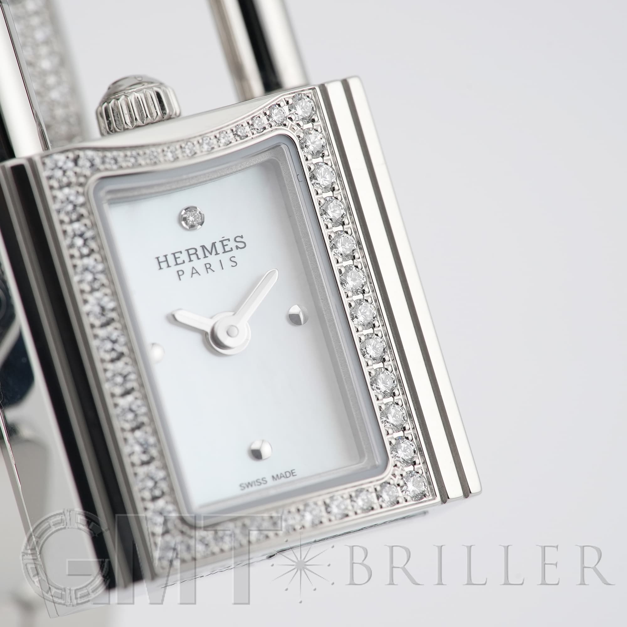 中古)HERMES エルメス ケリー ウォッチ ホワイトシェル ダイヤモンド 中古)HERMES エルメス ケリー ウォッチ ホワイトシェル ダイヤモンド