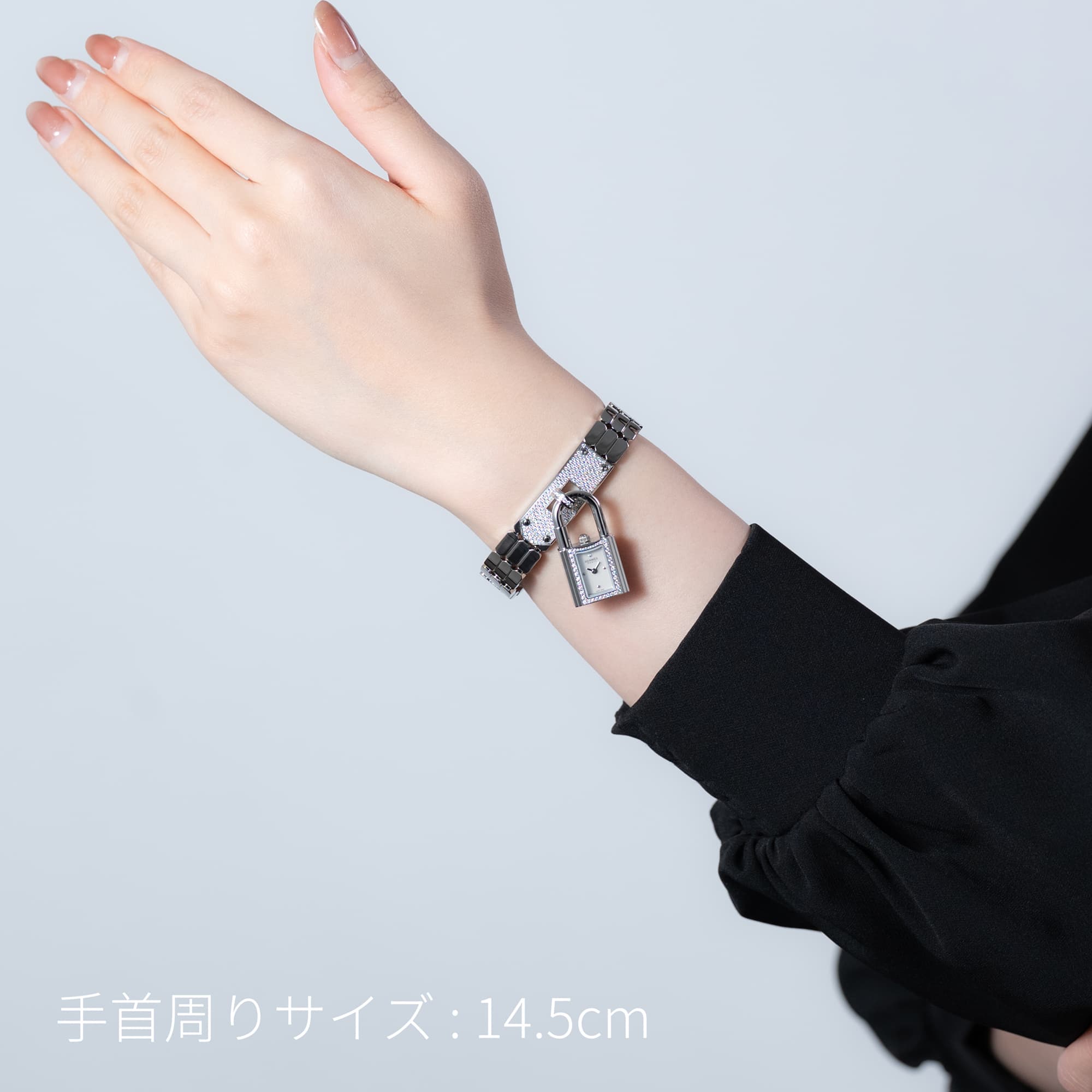 中古)HERMES エルメス ケリー ウォッチ ホワイトシェル ダイヤモンド