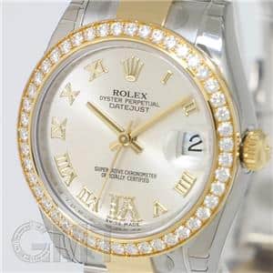 ROLEX ロレックス デイトジャスト 178383 シルバーローマ VIダイヤモンド オイスターブレス メイン