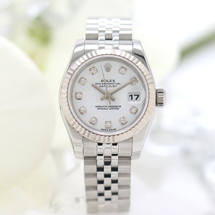 ロレックス ROLEX デイトジャスト 26 179174G 中古 時計 レディース ロレックス レディ デイトジャスト 26 179174G ブラックコンピュータ