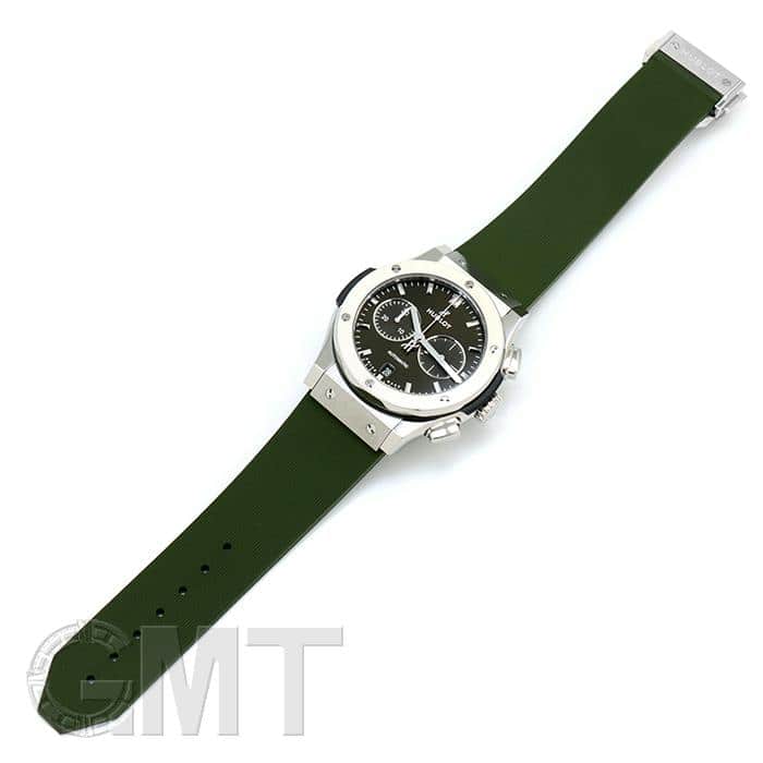 新品)HUBLOT ウブロ クラシック チタニウム クロノグラフ グリーン