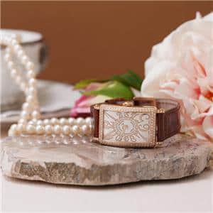 FRANCK MULLER フランク・ミュラー ロングアイランド PG ダイヤモンドレザー シルバーレリーフ 902QZDCD1R5N メイン