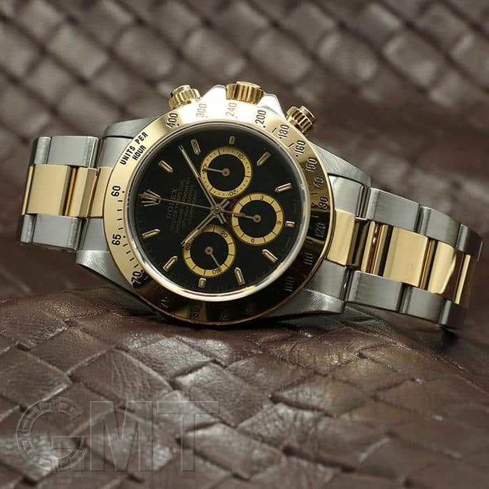 値下げ！六道輪廻　ゴールド×ブラック 中古)ROLEX ロレックス デイトナ 16523 ブラック 逆6 W番（商品ID