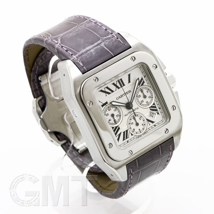中古)CARTIER カルティエ サントス 100 クロノグラフ W20090X8（商品ID