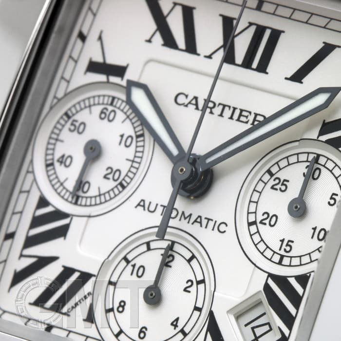 サントス100 クロノグラフ　正規品 中古)CARTIER カルティエ サントス 100 クロノグラフ W20090X8（商品ID