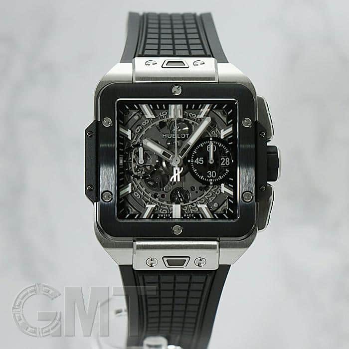 新品)HUBLOT ウブロ スクエア・バン ウニコ チタニウム セラミック 821