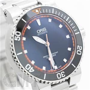 新品)ORIS オリス アクイス デイト ブラック/オレンジ 733 7653 4128M