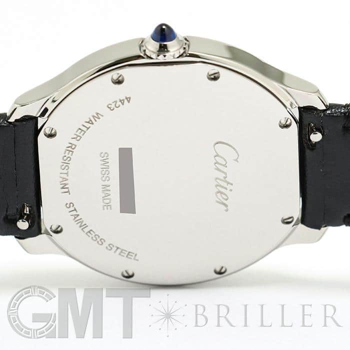 カルティエ Cartier 腕時計 ロンドマスト WSRN0031 ホワイト文字盤 ローマンインデックス SS ブラック 革ベルト クオーツアナログ 【中古】 Cartier - カルティエ Cartier 腕時計 ロンドマスト WSRN0031 ホワイト