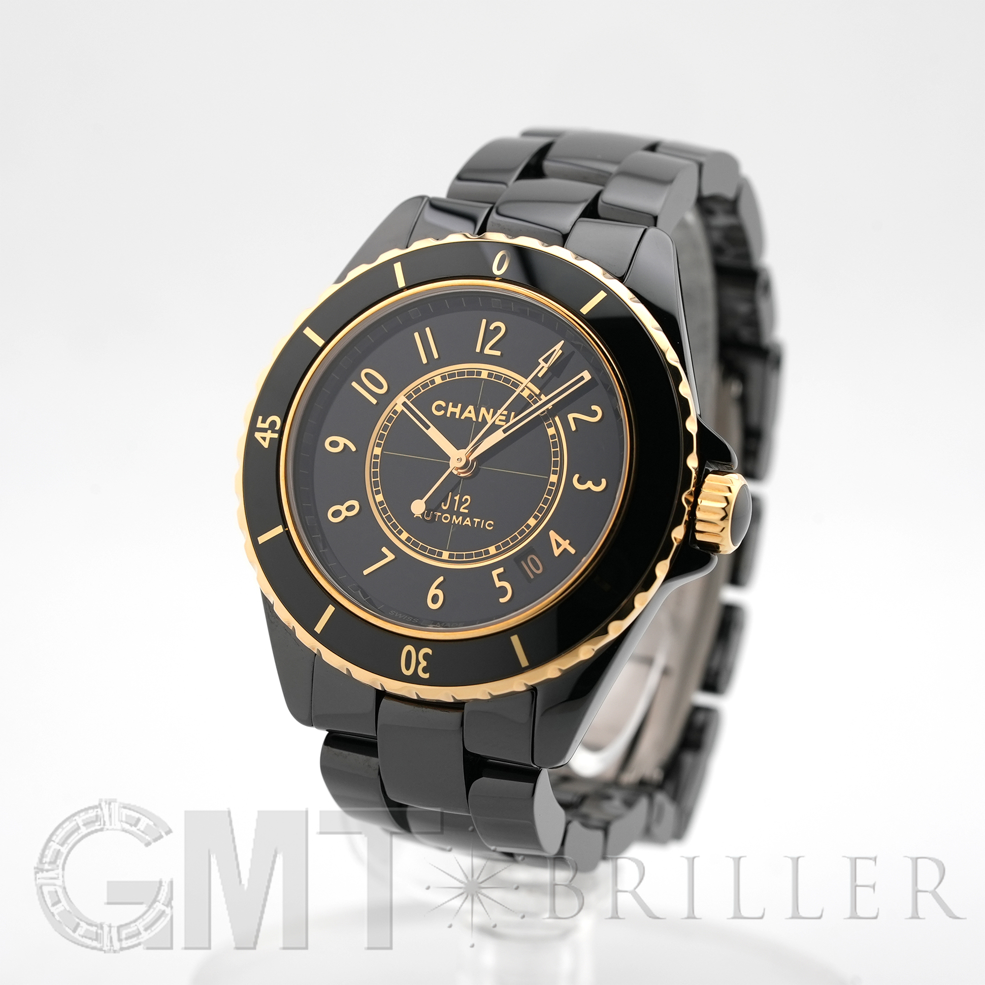 中古)CHANEL シャネル J12 キャリバー 12.1 38mm ブラック H9541【未