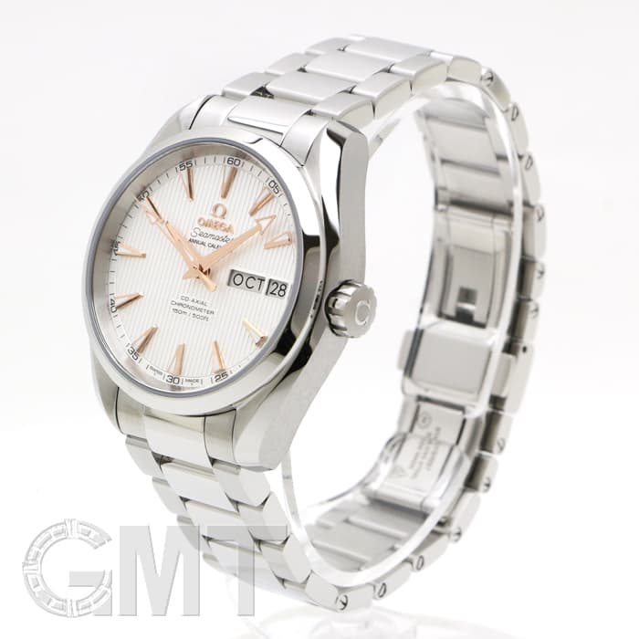 オメガ シーマスター アクアテラ 150M コーアクシャル 43mm アニュアルカレンダー Seamaster Aqua Terra 150 Annual Calendar 231.10.43.22.02.003 箱 保証書 SS メンズ時計 ホワイト 仕上げ済 美品 【中古】 新品)OMEGA オメガ シーマスター 150M コーアクシャル アニュアル