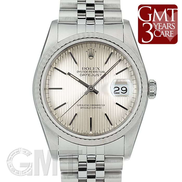 中古)ROLEX ロレックス デイトジャスト 16234 シルバー タペストリー