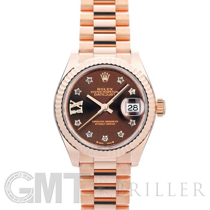 新品)ROLEX ロレックス デイトジャスト 28 279175G ブラウン スターIX