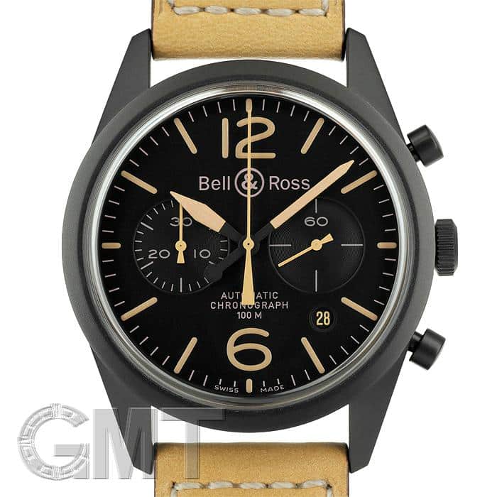 即決！Bell＆Ross ベルアンドロス　BR126 CARBON ORANGE NATO 美品　日本国内正規代理店品