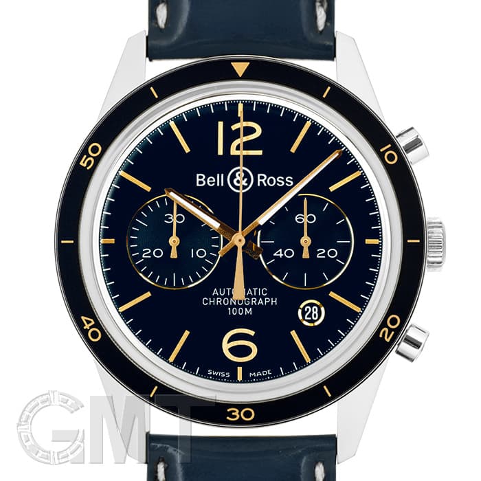 新品)BELL & ROSS ベル&ロス ヴィンテージ BR126 アエロナバル カーフ