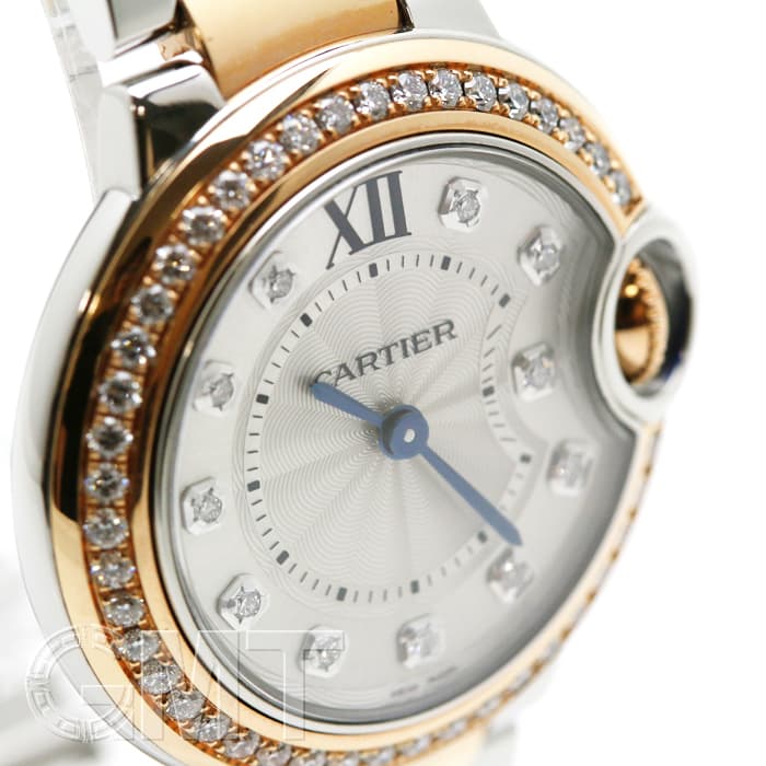 カルティエ Cartier バロンブルー 28mm W3BB0009 シルバー K18PG/SS クオーツ レディース 腕時計 カルティエ バロンブルー 28mm W3BB0009 | 時計・ブランド腕時計専門店