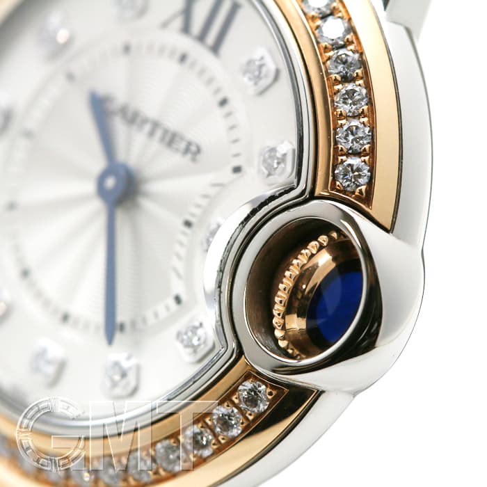 カルティエ Cartier バロンブルー 28mm W3BB0009 シルバー K18PG/SS クオーツ レディース 腕時計 カルティエ バロンブルー 28mm W3BB0009 | 時計・ブランド腕時計専門店