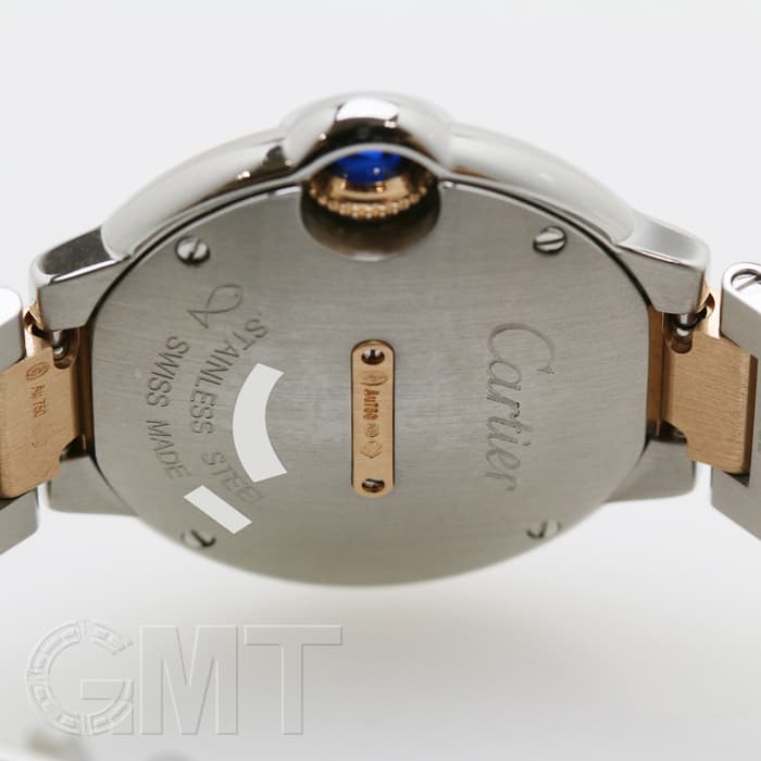 CARTIER カルティエ W3BB0009 バロンブルー 28mm 腕時計 SS SSxK18PG レディース [中古] 新品)CARTIER カルティエ バロンブルー 28mm W3BB0009（商品ID