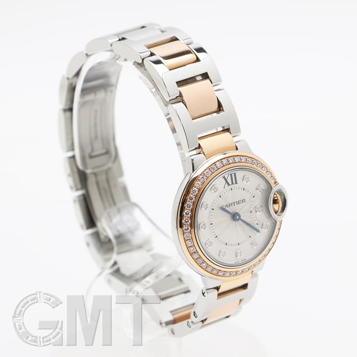 CARTIER カルティエ W3BB0009 バロンブルー 28mm 腕時計 SS SSxK18PG レディース [中古] 新品)CARTIER カルティエ バロンブルー 28mm W3BB0009（商品ID