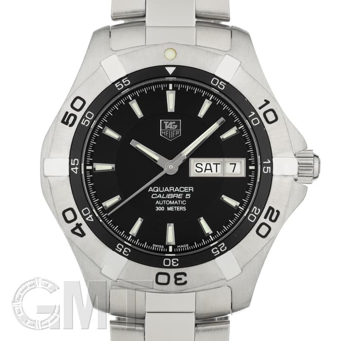 TAG Heuer タグホイヤー アクアレーサー キャリバー5 デイデイト WAF2010 BA0818 300m防水 黒 ブラック SS ステンレス メンズ 自動巻き【6ヶ月保証】【腕時計】【中古】 中古)TAG HEUER タグ・ホイヤー アクアレーサー キャリバー5