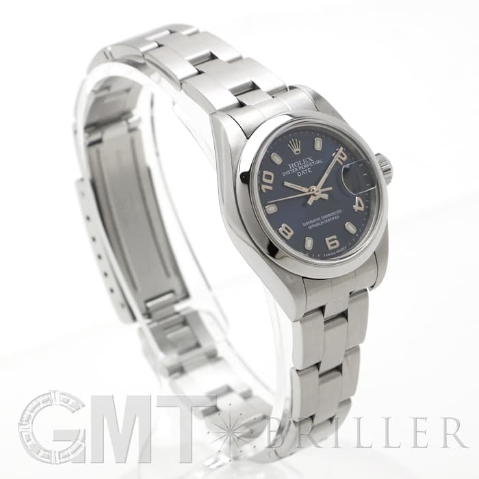 ロレックス 【ROLEX】 オイスター パーペチュアル デイト 79160 レディース ブルー ステンレススティール 腕時計 時計 OYSTER PERPETUAL DATE BLUE SS 【中古】 79160 ロレックス(ROLEX) オイスターパーペチュアル デイト 中古品