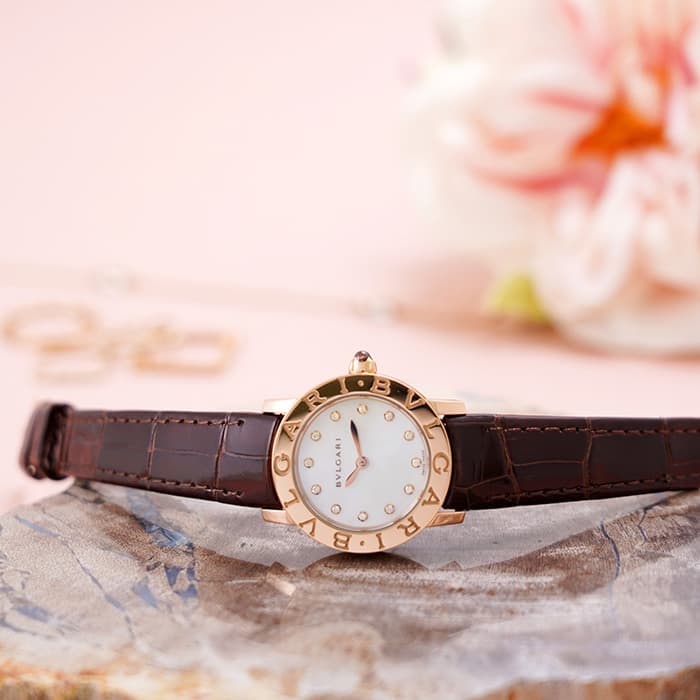 中古)BVLGARI ブルガリ ブルガリ・ブルガリ BBLP26WGL/12 ピンク