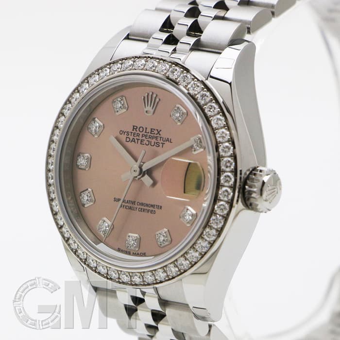 中古 ロレックス ROLEX 279384RBR ランダムシリアル ピンク レディース 腕時計 新品)ROLEX ロレックス デイトジャスト 28 279384RBR ピンク