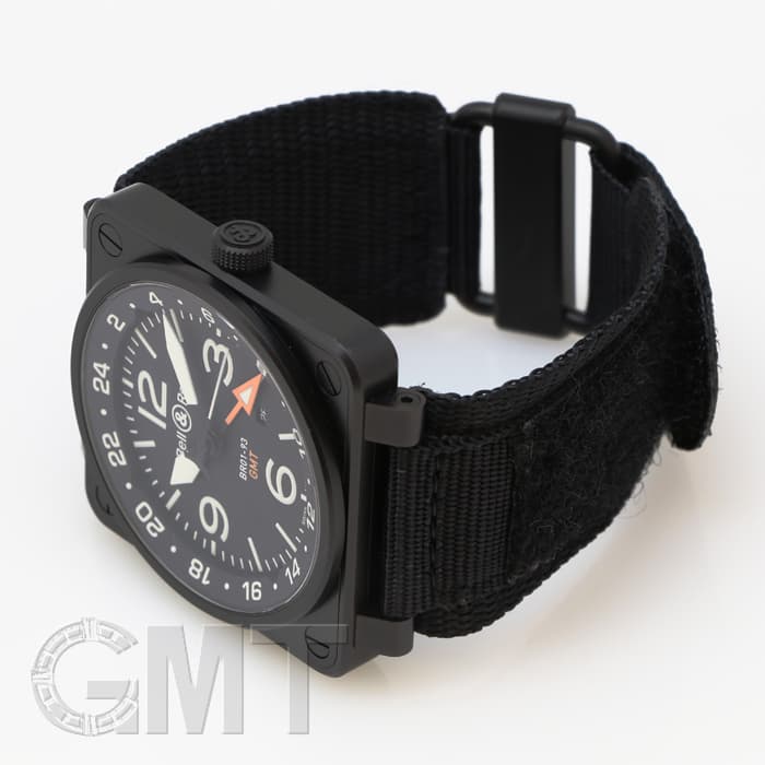 値下げ‼️超美品 ベル&ロス Bell & Ross BR01-93GMT 中古)BELL & ROSS ベル&ロス BR 01-93 GMT（商品ID：3717000734176