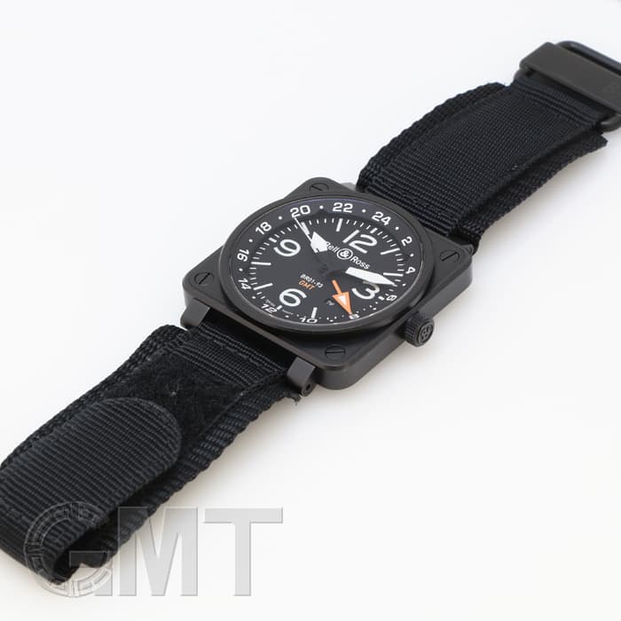値下げ‼️超美品 ベル&ロス Bell & Ross BR01-93GMT 中古)BELL & ROSS ベル&ロス BR 01-93 GMT（商品ID：3717000734176