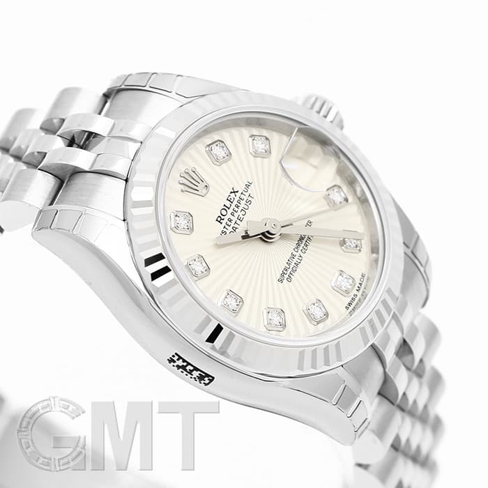 ロレックス デイトジャスト 179174G シルバー レディース 179174G シルバー ROLEX（ロレックス）デイトジャスト 10Pダイヤ 中古