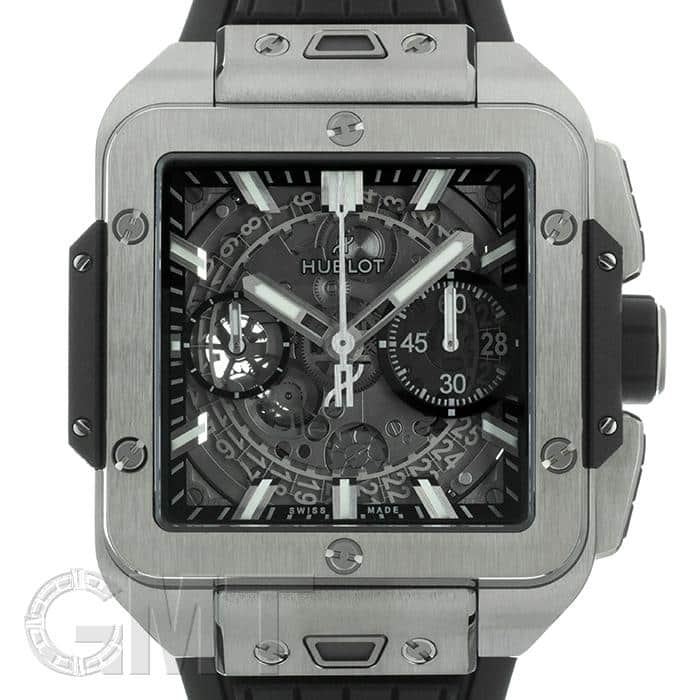 新品)HUBLOT ウブロ スクエア・バン ウニコ チタニウム 821.NX.0170.RX