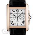 CARTIER カルティエ タンク タンク MC クロノグラフ シルバー PG/革 W5330005 【保証書日付2年以内限定】