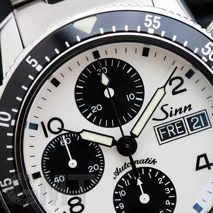 中古)SINN ジン 103 .B.SA.CR クロノグラフ ホワイト/ブラック【日本