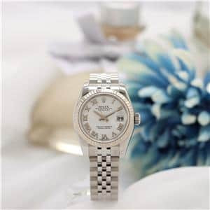 ROLEX ロレックス デイトジャスト 179174 ホワイト ローマ メイン