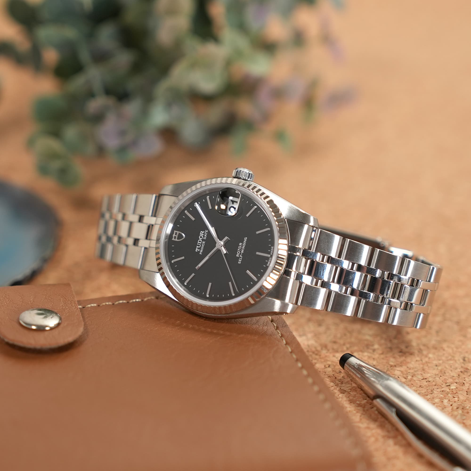 tudor  チューダー　プリンスデイト　日本ロレックスオーバーホール済 中古)TUDOR チューダー プリンス デイト 74034 ブラック（商品ID