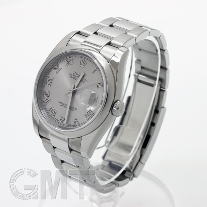 中古)ROLEX ロレックス デイトジャスト 116200 グレー ローマ