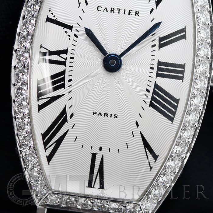 Cartier(カルティエ) 腕時計 トノーSM レディース ダイヤベゼル アイボリー カルティエトノー SM ダイヤベゼル Dバックル レディース 腕時計