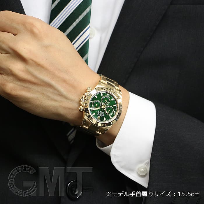 【新品】ロレックス デイトナタイプ グリーン・ゴールド 中古)ROLEX ロレックス デイトナ 116508 グリーン（商品ID