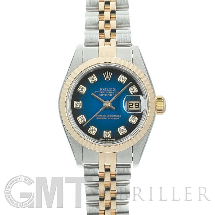 ROLEX ロレックス ウォッチ デイトジャスト26 時計 79173G 腕時計
 K18イエローゴールド K18YG/ステンレススチール シャンパン10Pダイヤモンド 自動巻き シャンパン10Pダイヤモンド文字盤 レディース【中古】460 中古)ROLEX ロレックス デイトジャスト 79173G 26mm ブルー