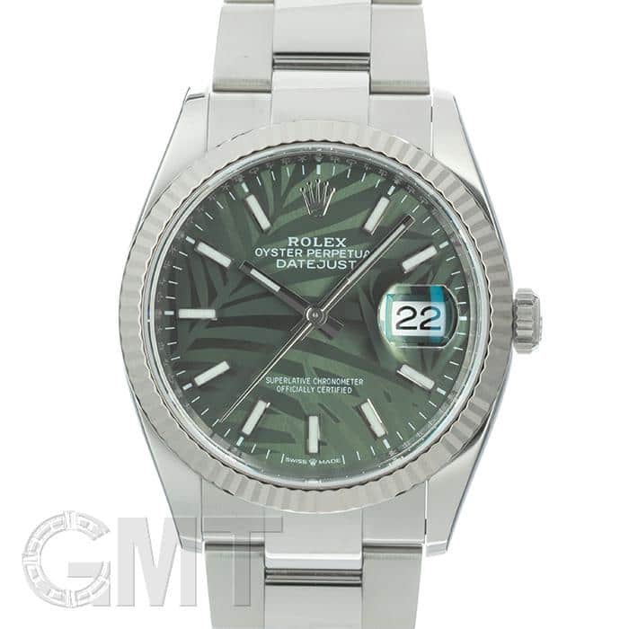 中古)ROLEX ロレックス デイトジャスト 36 126234 グリーンパーム