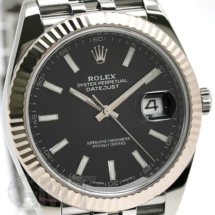 中古)ROLEX ロレックス デイトジャスト 41 126334 ブラック ジュビリー