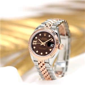 ROLEX ロレックス デイトジャスト 28 279171G チョコレート 9ポイント スター IXダイヤ ジュビリーブレス メイン