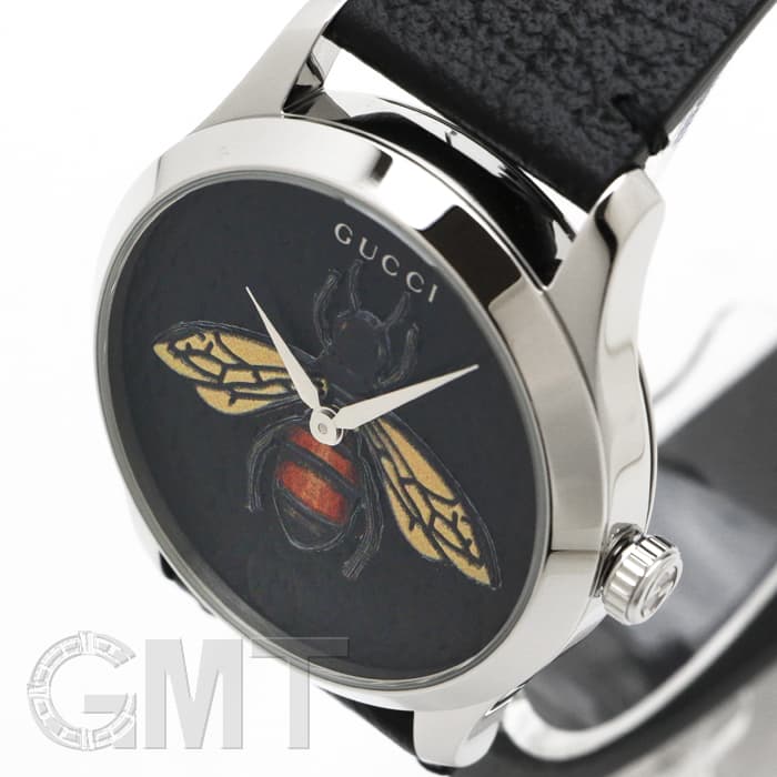 新品)GUCCI グッチ Gタイムレス YA1264067 ビー ブラック（商品ID