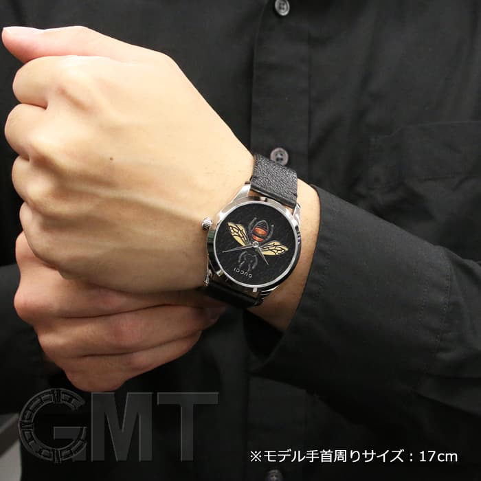 新品)GUCCI グッチ Gタイムレス YA1264067 ビー ブラック（商品ID